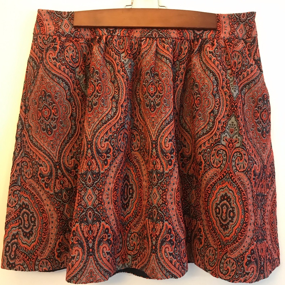 Anthropologie embroidered skirt